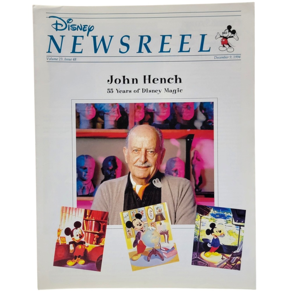 VTG Disney Newsreel Newsletter December 1994‎ Employee John Hench Cast Member